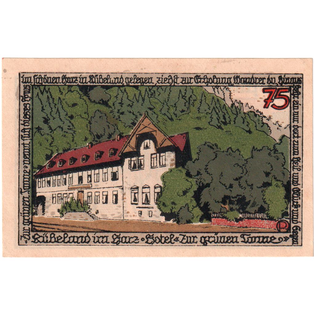 Alemania, Rübeland, 75 Pfennig, 1921-05-01, SC