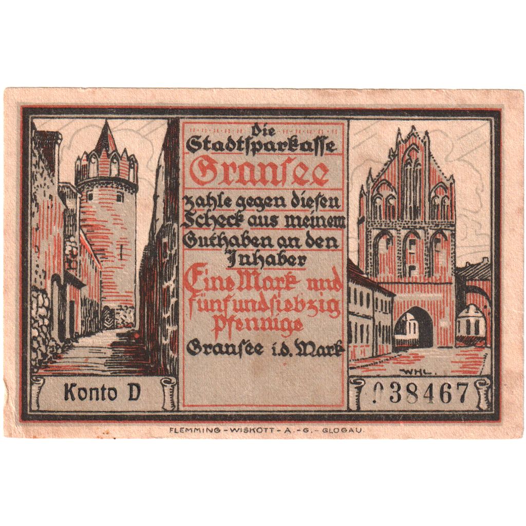 Germania, Gransee, 175 Pfennig, SPL-