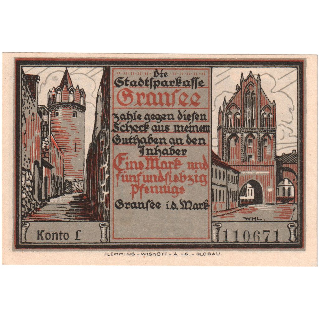 Germania, Gransee, 175 Pfennig, SPL