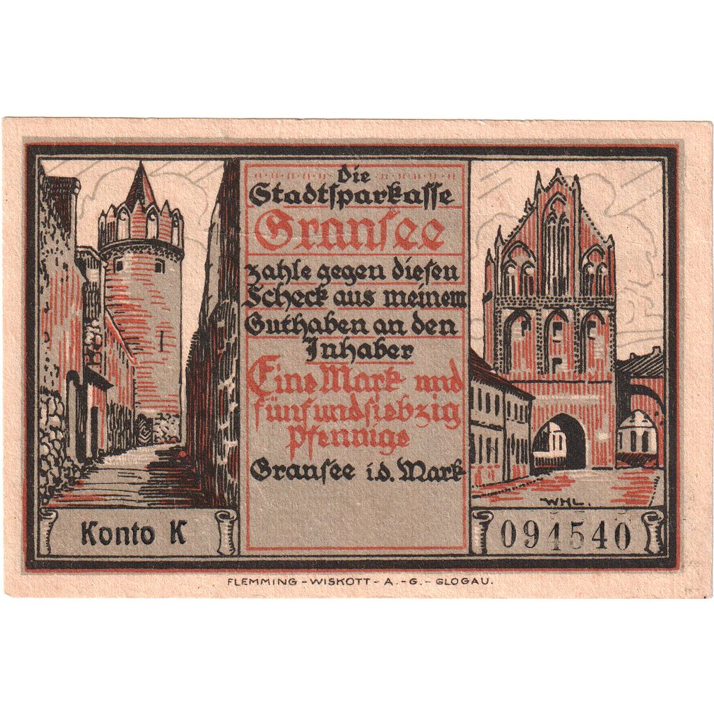 Germania, Gransee, 175 Pfennig, SPL