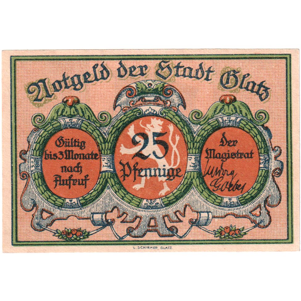 Germania, Glatz, 25 Pfennig, SPL