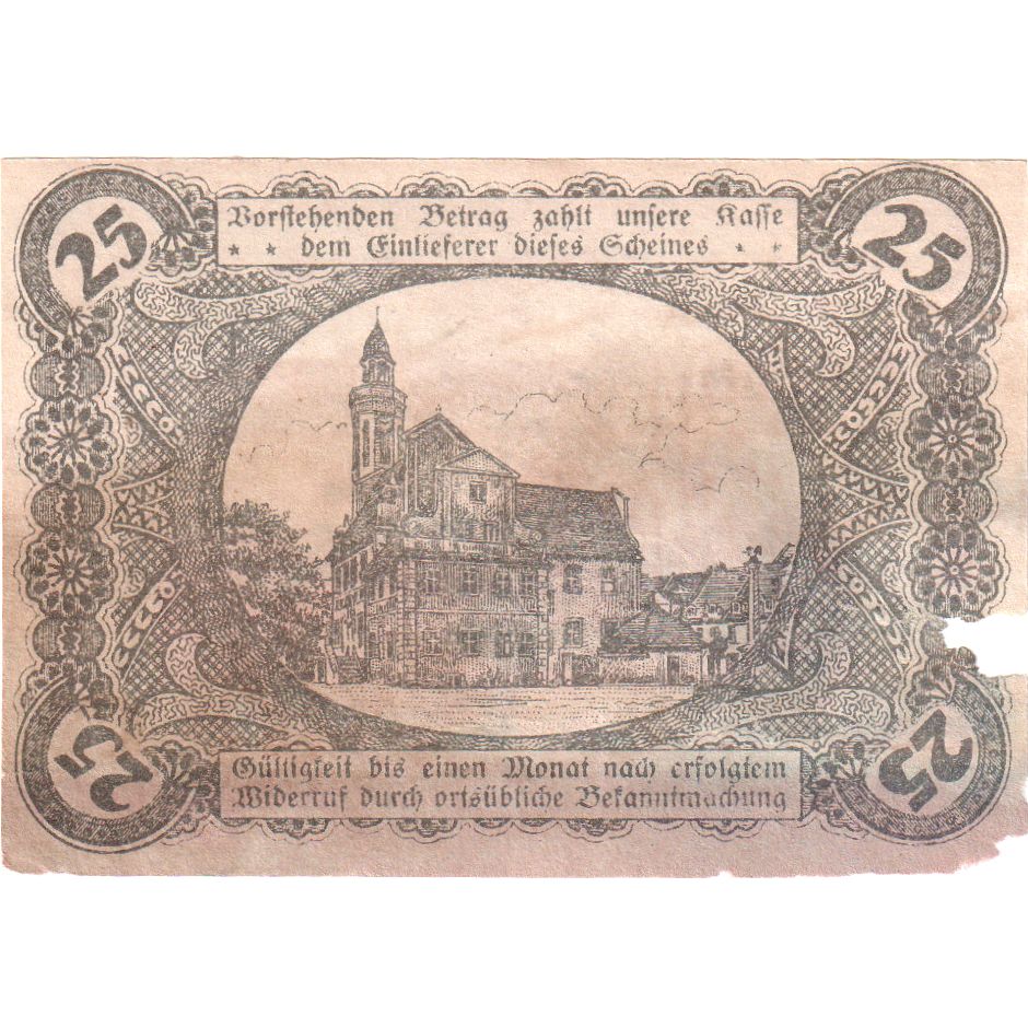 Germany, Wohlau, 25 Pfennig, 1920-08-17, VG(8-10)