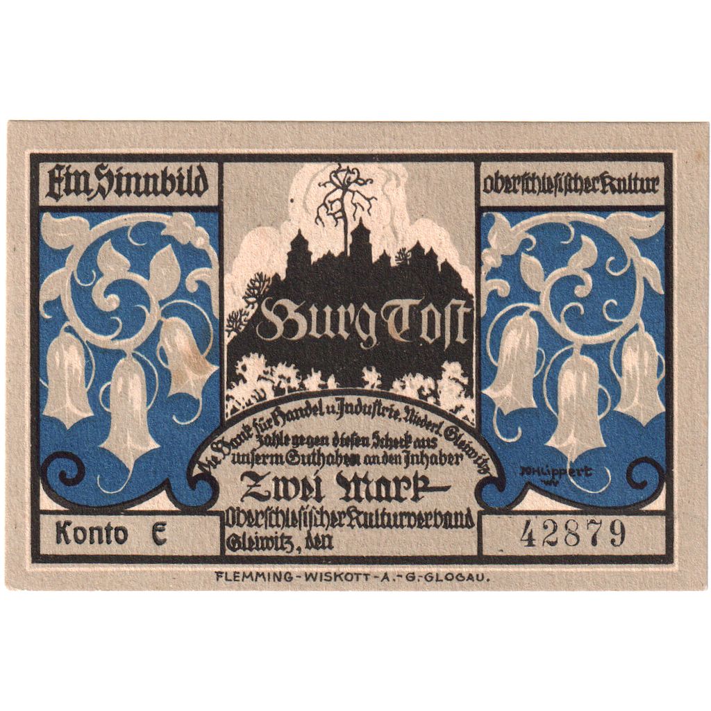 Germania, Gleiwitz, 2 Mark, SPL