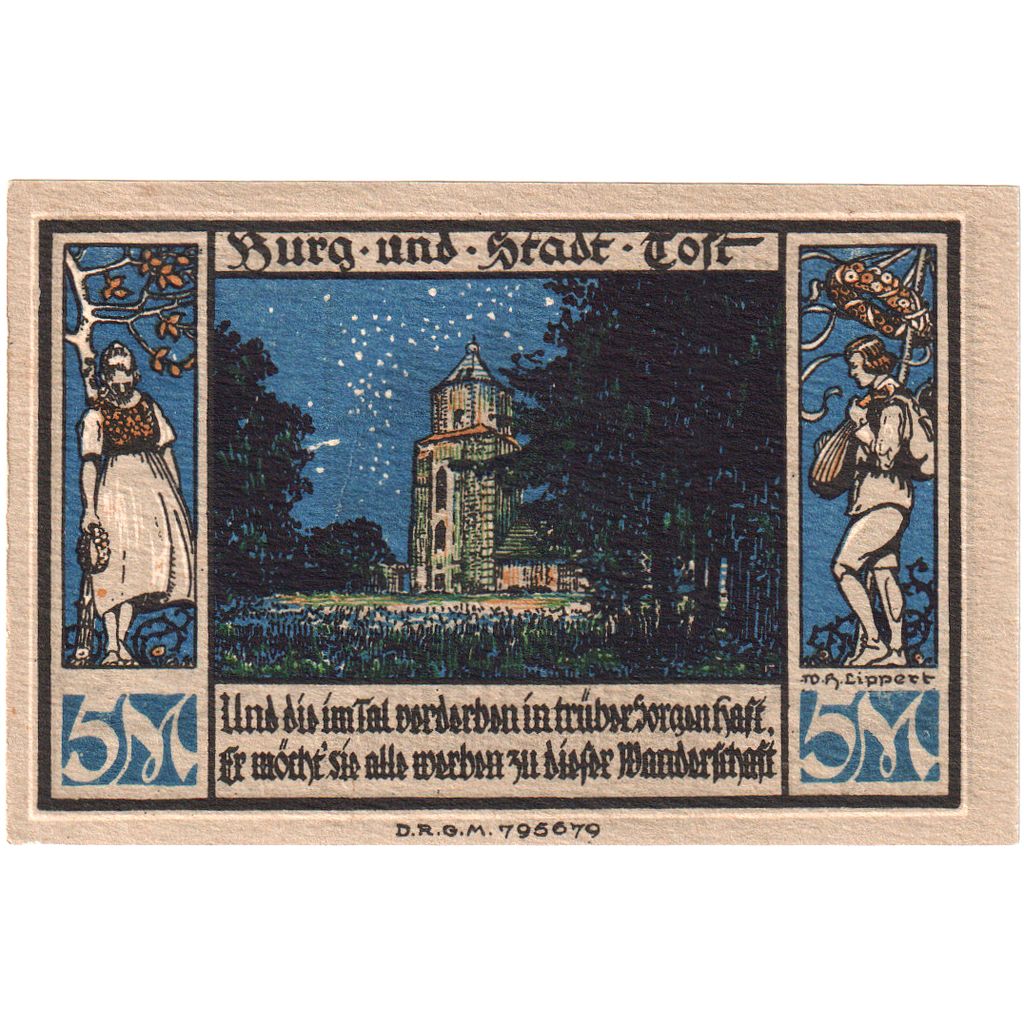 Germania, Gleiwitz, 5 Mark, SPL