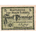 Alemania, Schleiz, 5 Pfennig, 1919-08-25, EBC