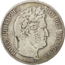 Coin, France, Louis-Philippe, 5 Francs, 1839, Paris, VF(30-35), Silver