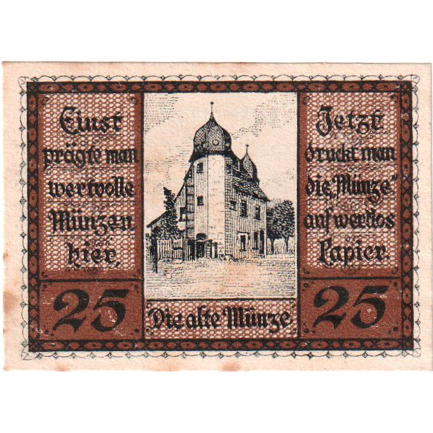 Germania, Schleiz, 25 Pfennig, 1919-08-25, SPL-