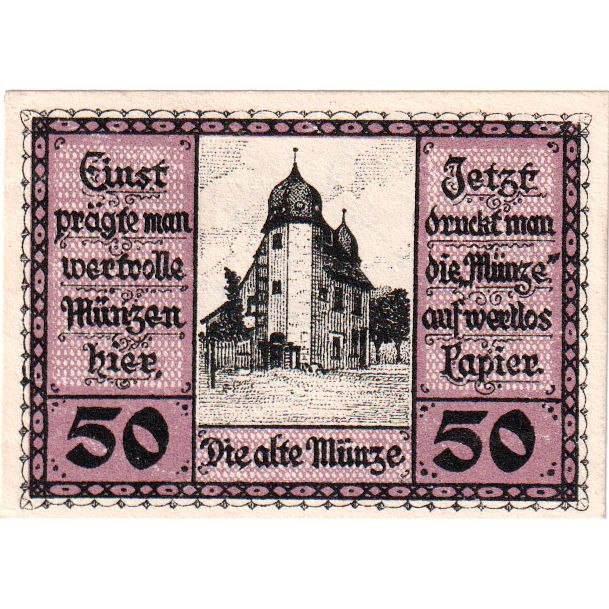 Germania, Schleiz, 50 Pfennig, 1919-08-25, SPL