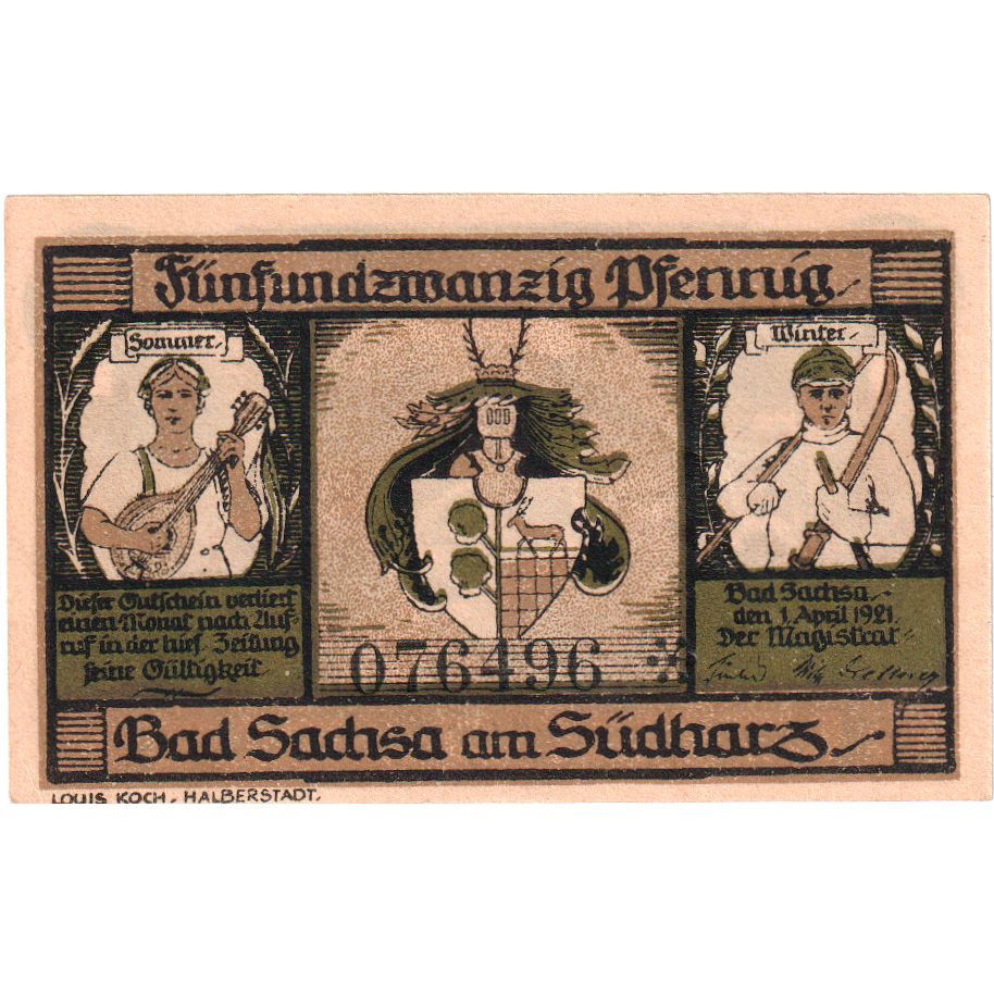 Germania, Bad Sachsa am Sudharz, 25 Pfennig, 1921-04-01, SPL