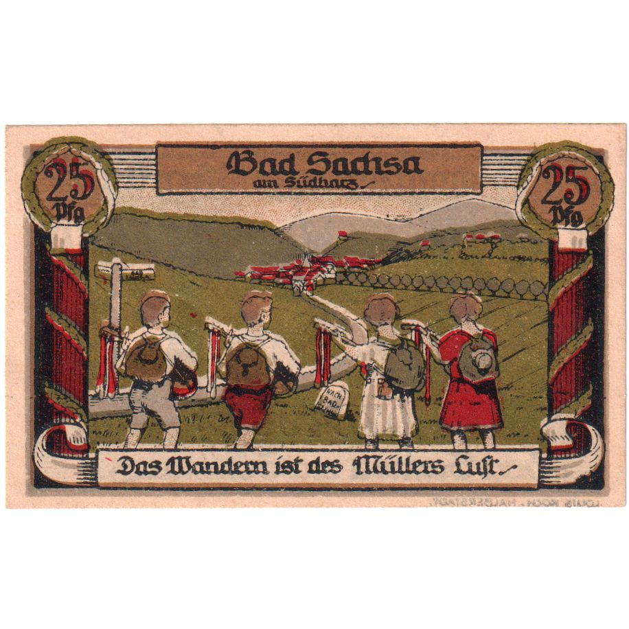 Germania, Bad Sachsa am Sudharz, 25 Pfennig, 1921-04-01, SPL