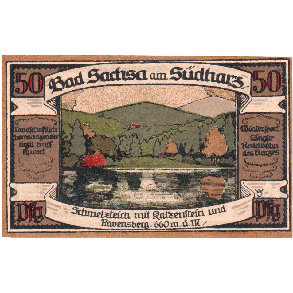 Germania, Bad Sachsa am Sudharz, 50 Pfennig, 1921-04-01, SPL