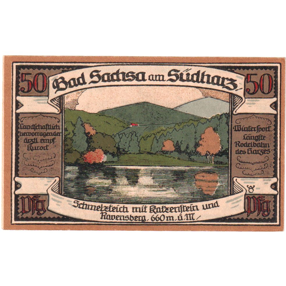 Germania, Bad Sachsa am Sudharz, 50 Pfennig, 1921-04-01, SPL