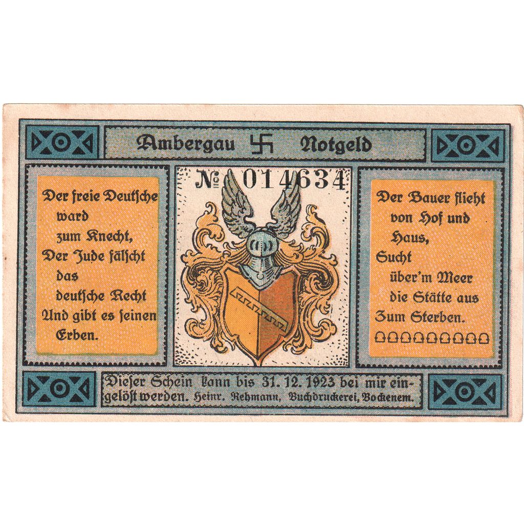 Deutschland, Bockenem, 25 Pfennig, 1923-12-31, VZ