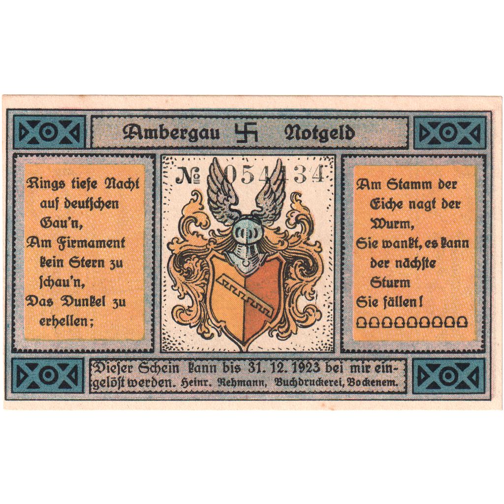 Deutschland, Bockenem, 75 Pfennig, 1923-12-31, UNZ-