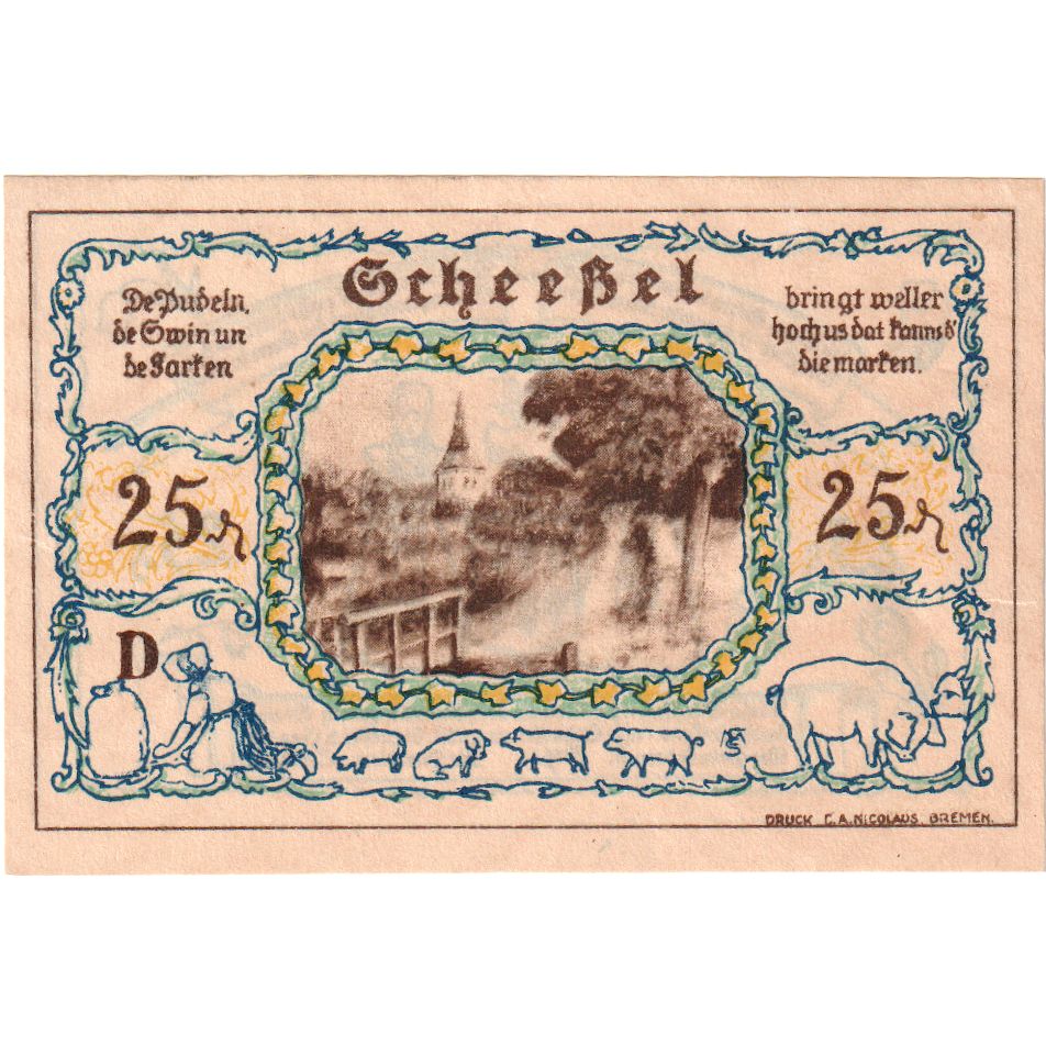 Deutschland, Scheessel, 25 Pfennig, 1921-01-01, UNZ-