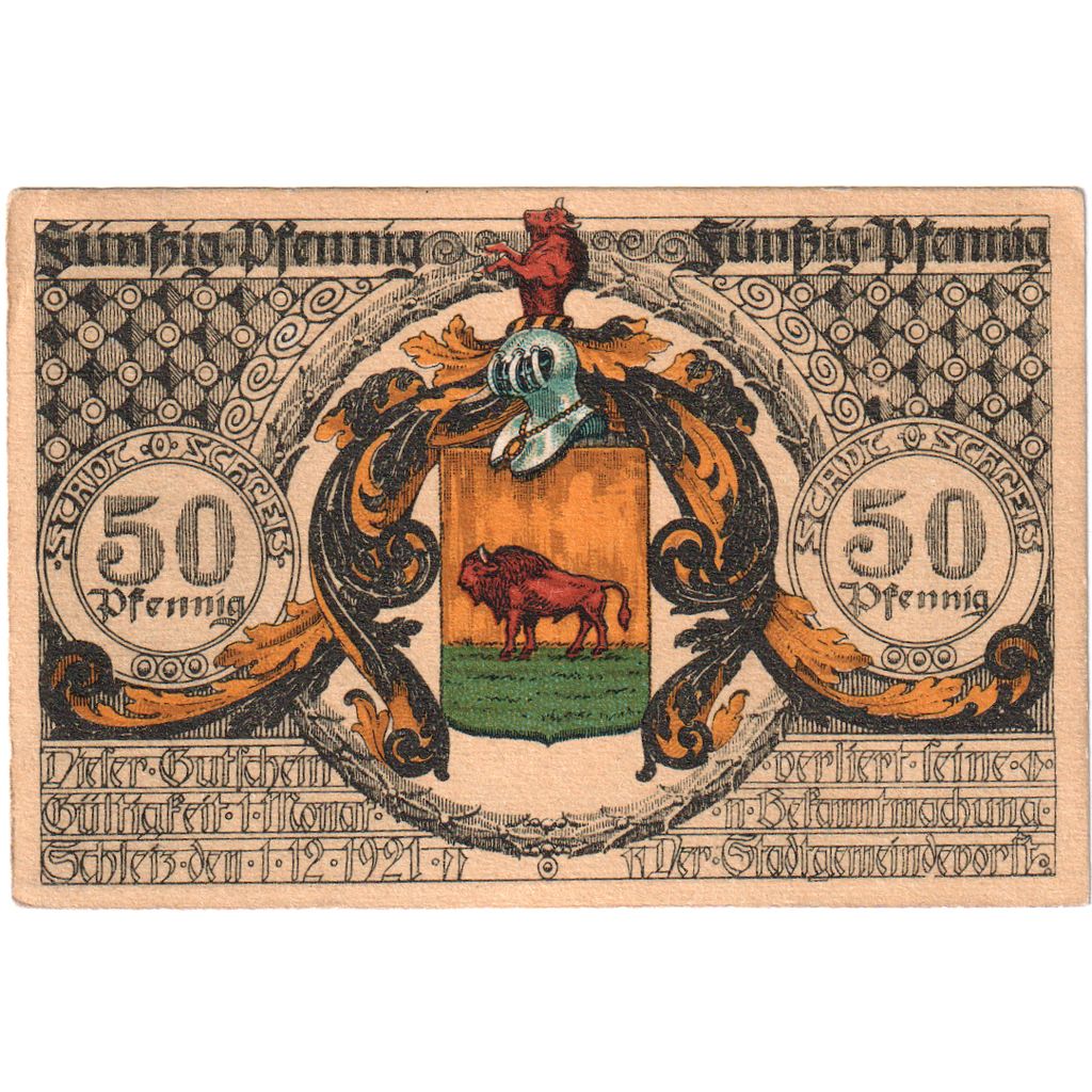 Germania, Schleiz, 50 Pfennig, 1921-12-01, SPL