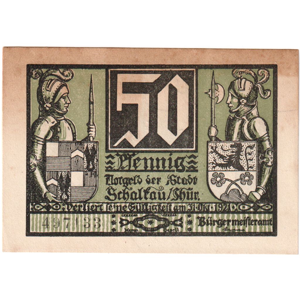 Germania, Schaltau, 50 Pfennig, 1921-10-31, BB