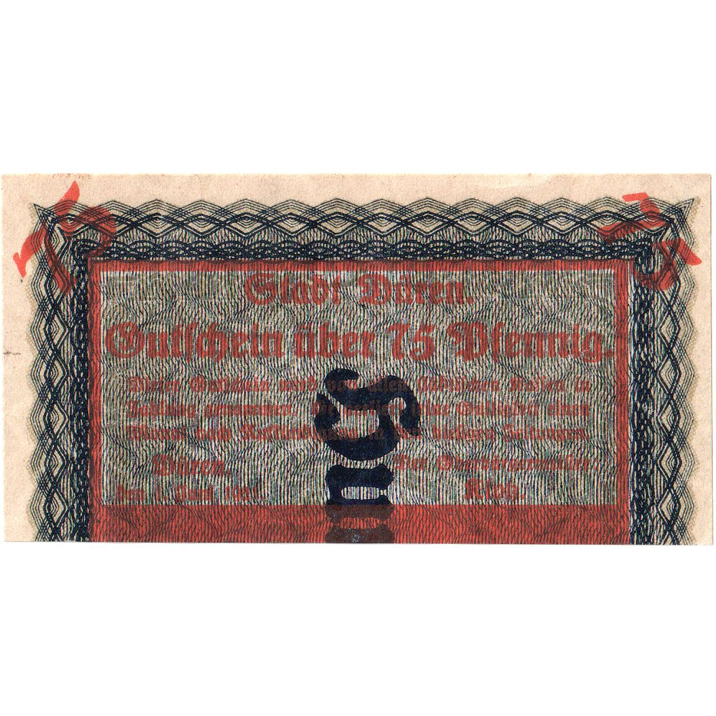 Deutschland, Düren, 75 Pfennig, 1921-06-01, UNZ-