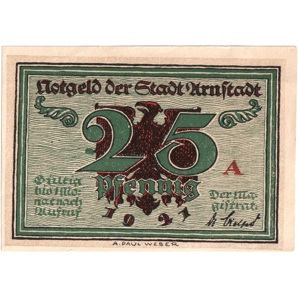 Germania, Arnstadt, 25 Pfennig, SPL