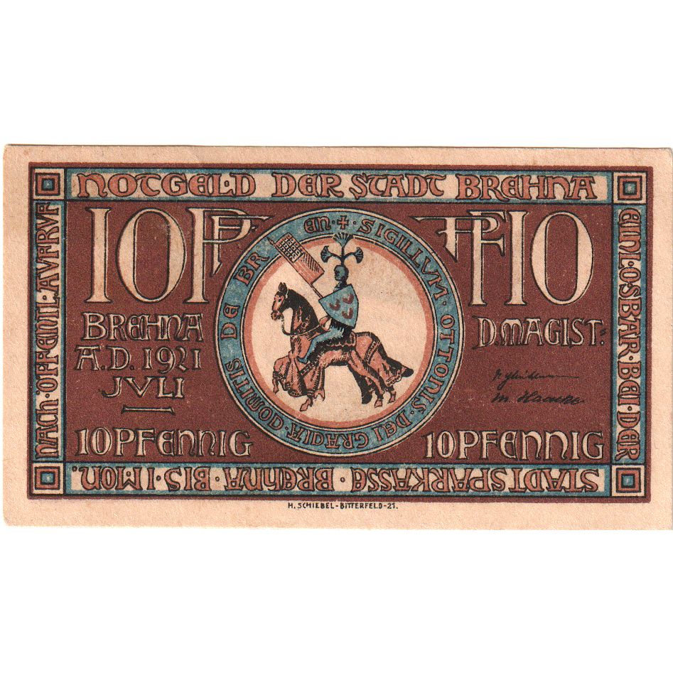 Deutschland, Brehna, 10 Pfennig, UNZ-