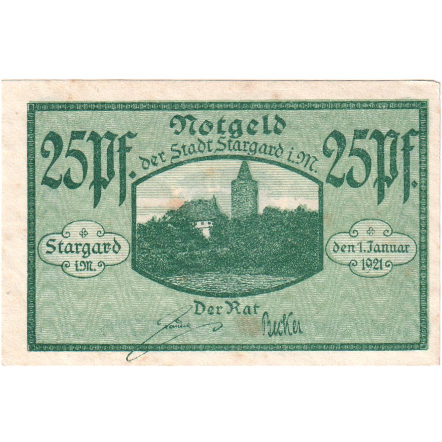 Germania, Stargard, 25 Pfennig, 1921-01-01, SPL-