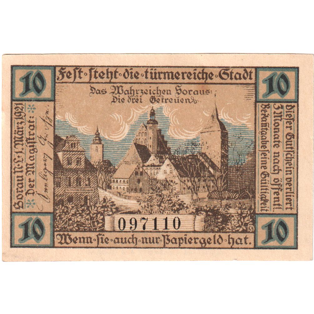 Deutschland, Sorau, 10 Pfennig, 1921-03-01, UNZ-