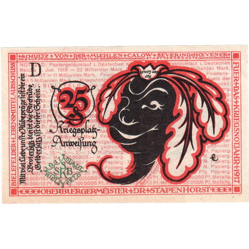 Deutschland, Bielefeld, 25 Pfennig, 1917-07-01, UNZ-