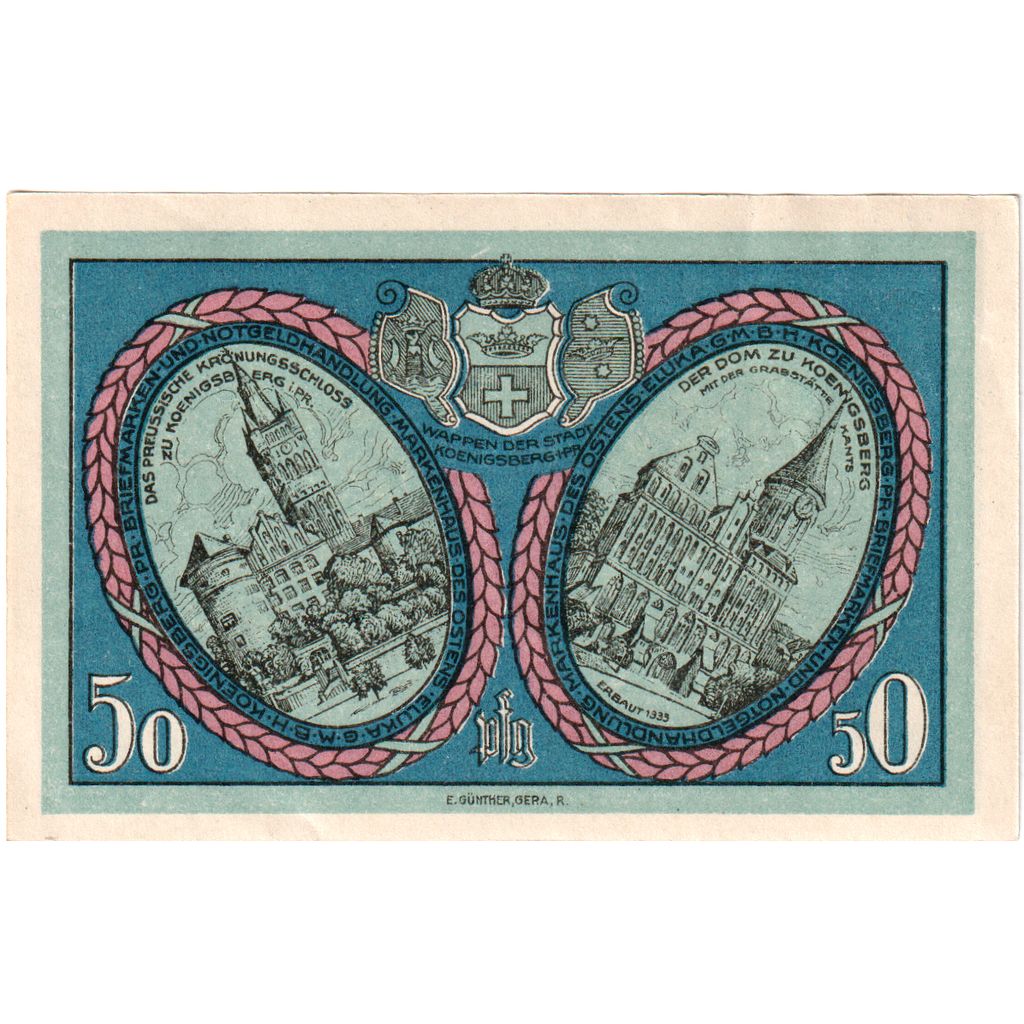 Duitsland, Konigsberg, 50 Pfennig, 1921-05-23, SPL