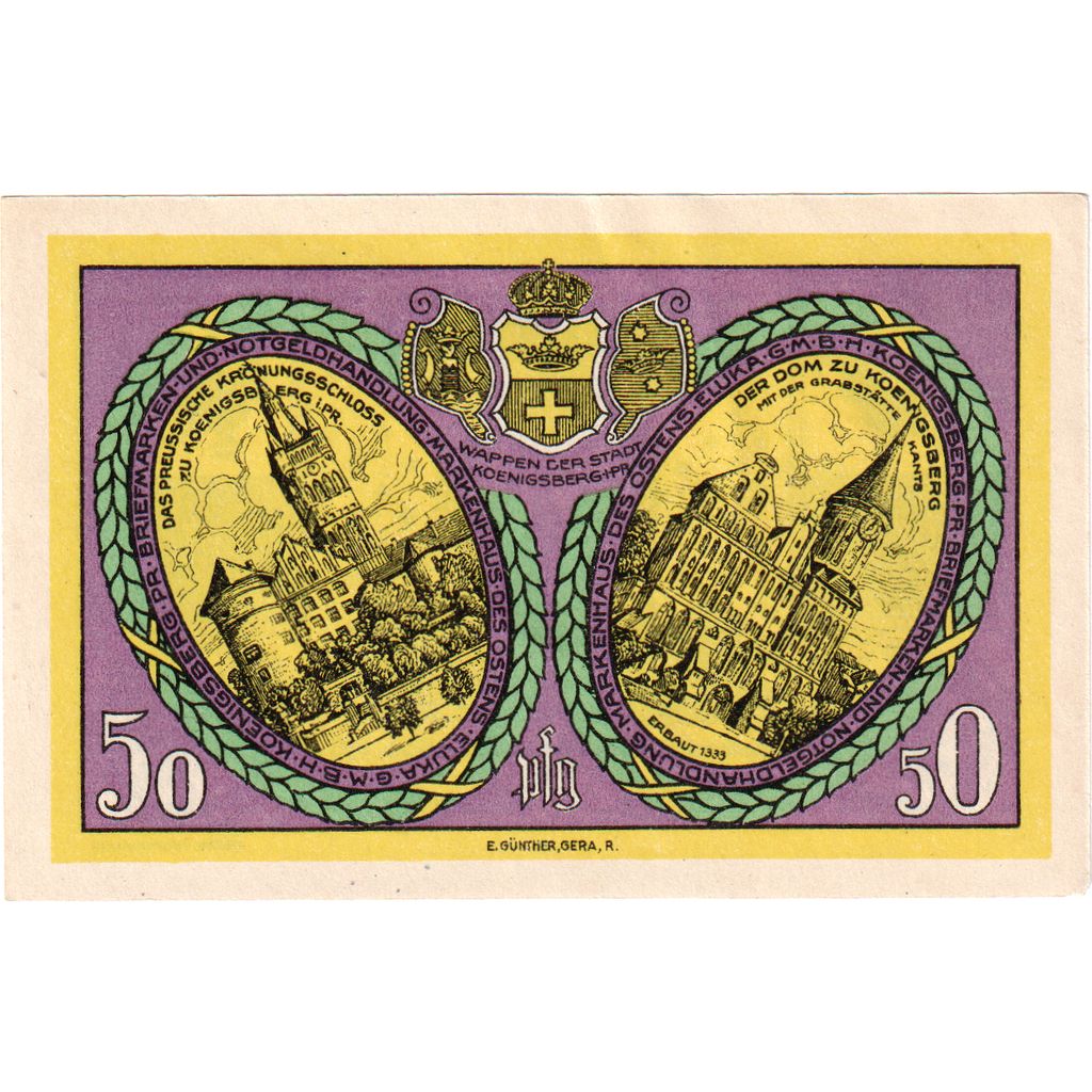 Alemanha, Konigsberg, 50 Pfennig, 1921-05-23, UNC(63)