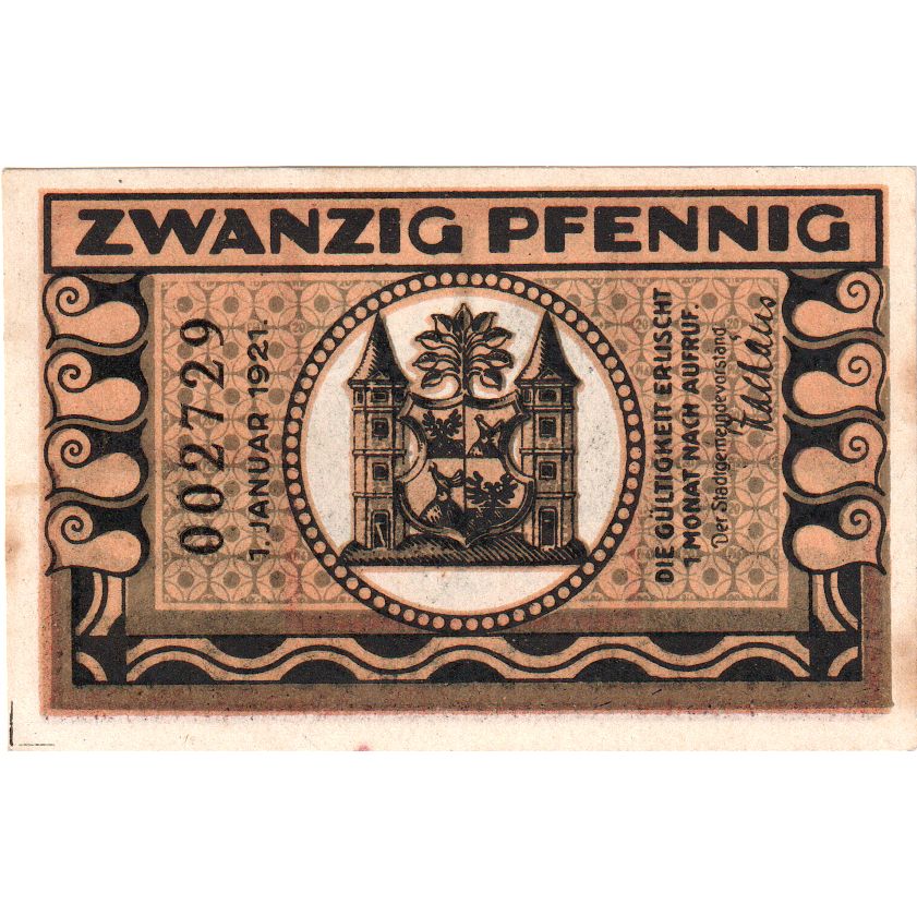 Deutschland, ilmenau, 20 Pfennig, 1921-01-01, VZ