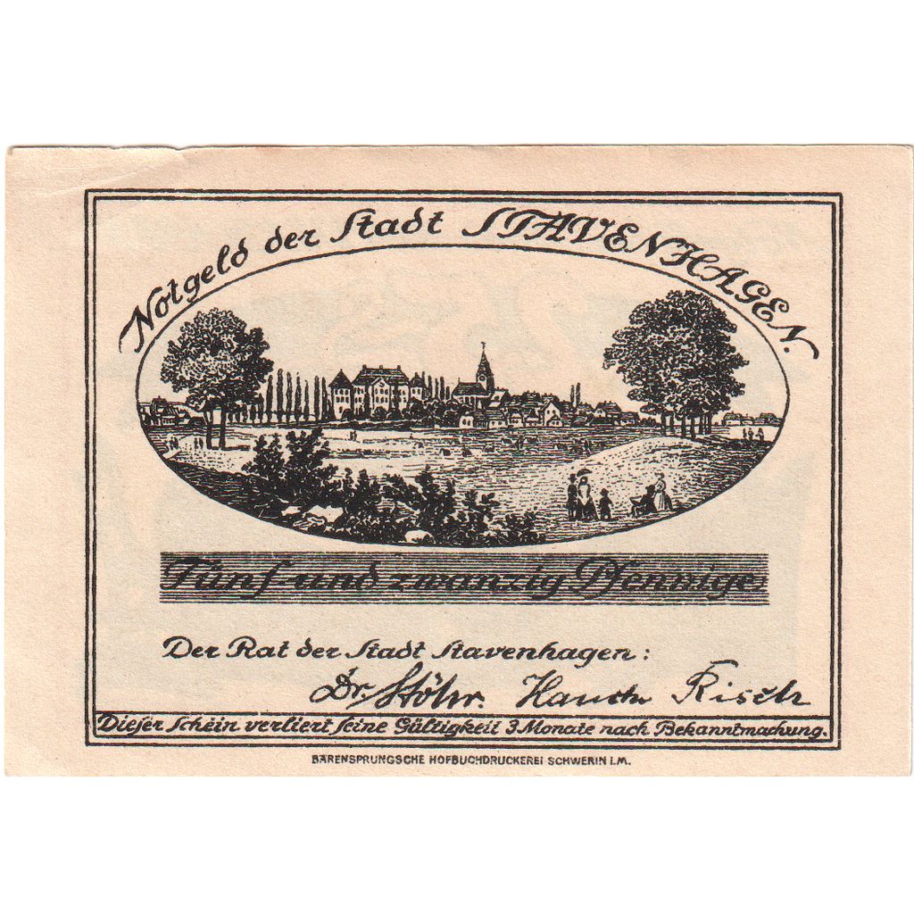 Duitsland, Stavenhagen, 25 Pfennig, SPL