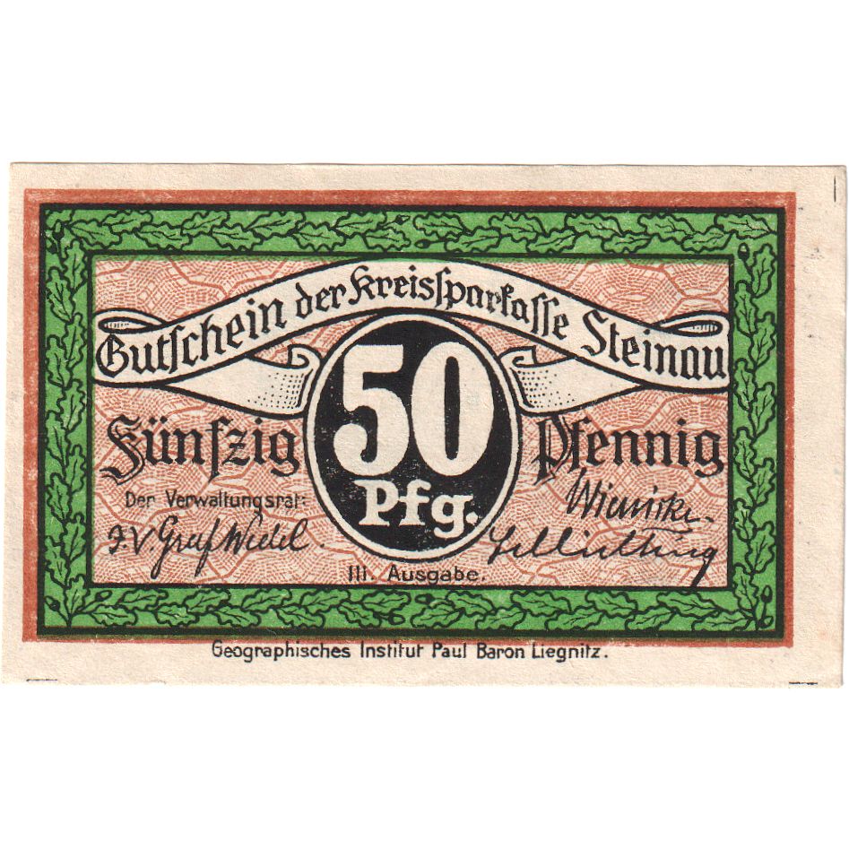 Deutschland, Steinau, 50 Pfennig, UNZ-