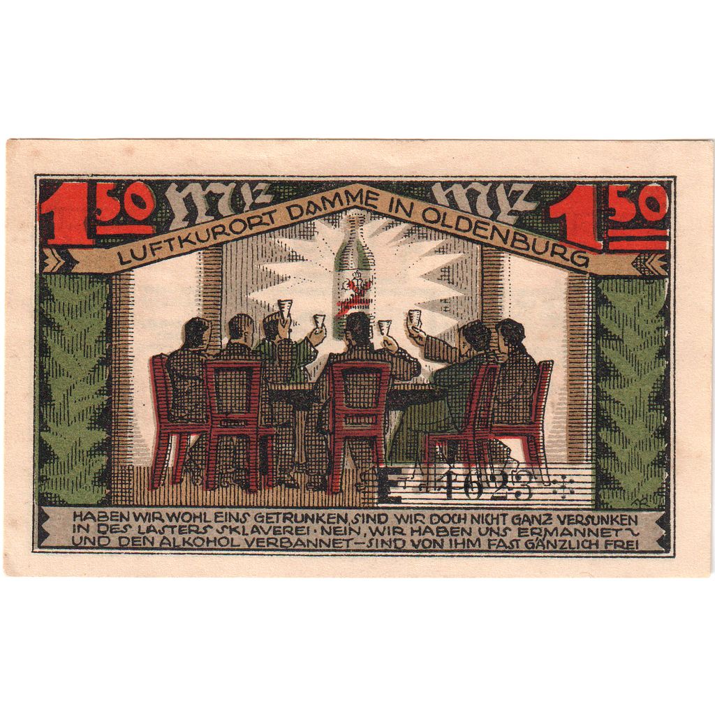 Deutschland, Damme, 1.5 Mark, VZ