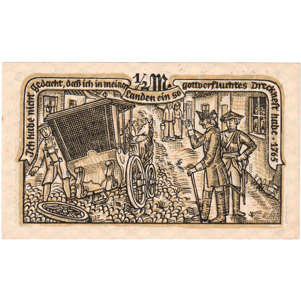 Germania, Strausberg, 1/2 Mark, 1921-09-01, SPL