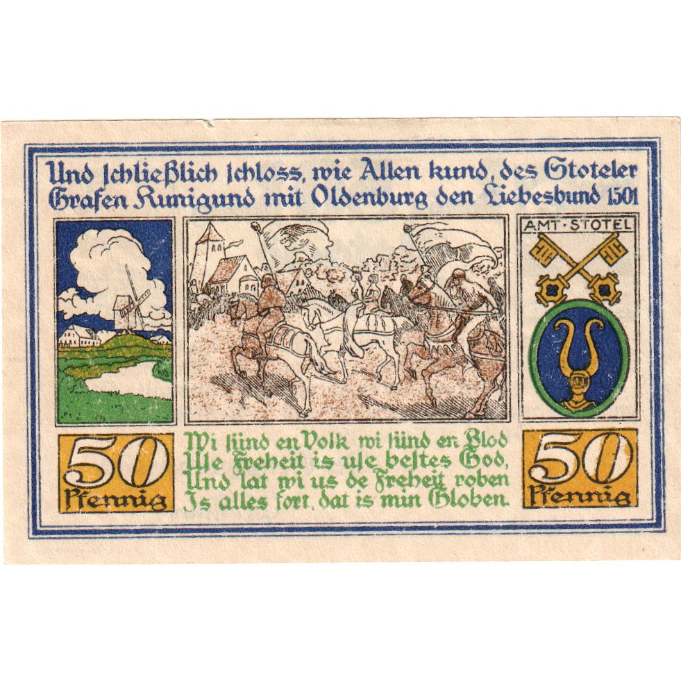 Duitsland, Stotel, 50 Pfennig, 1921-02-11, SPL