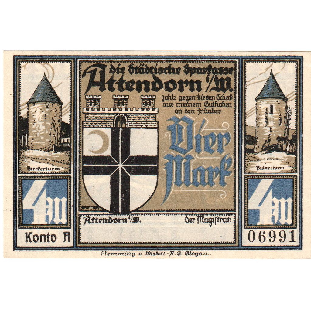 Germania, Attendorn, 4 Mark, SPL