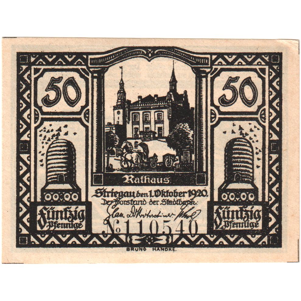 Deutschland, Striegau, 50 Pfennig, 1920-10-01, UNZ-