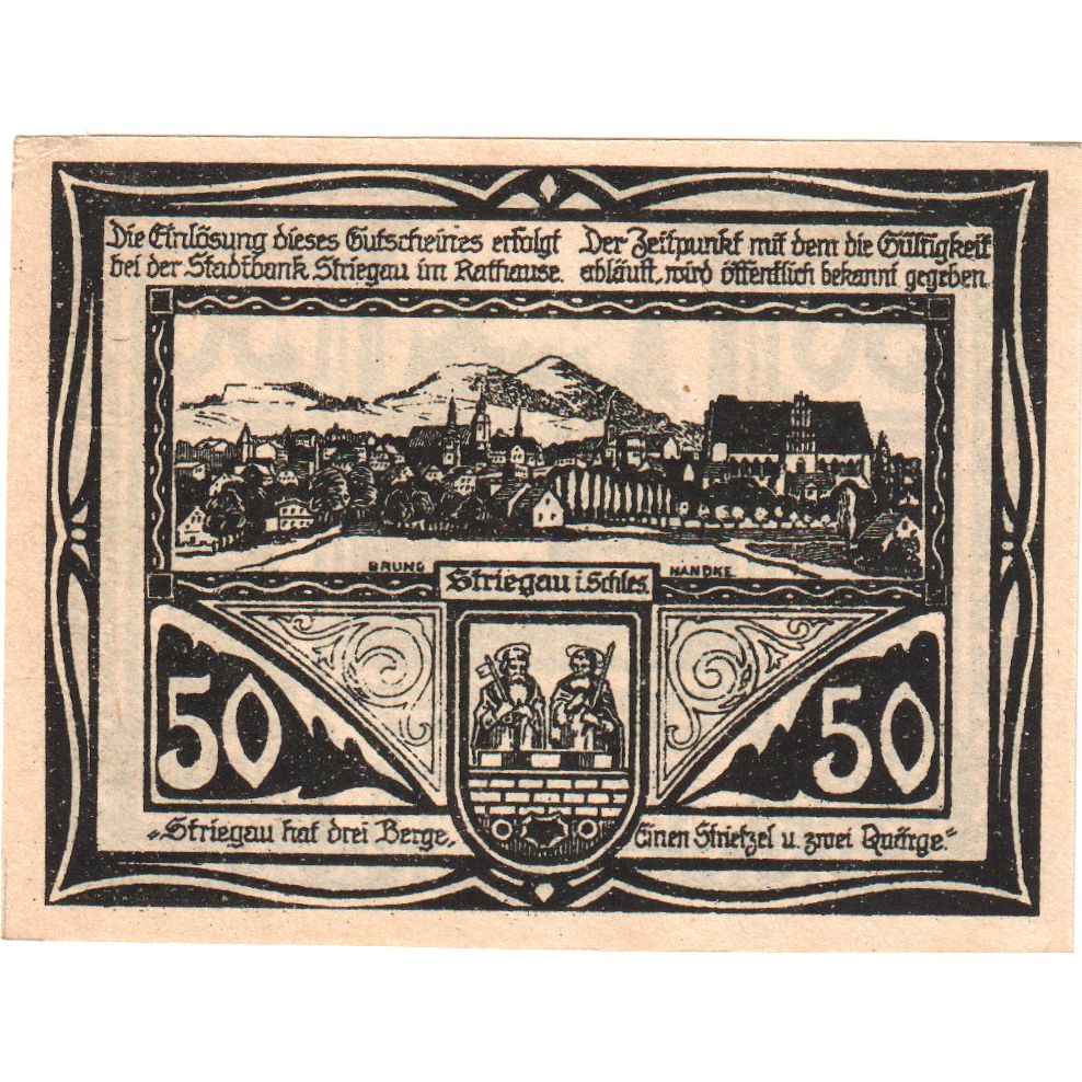 Deutschland, Striegau, 50 Pfennig, 1920-10-01, UNZ-