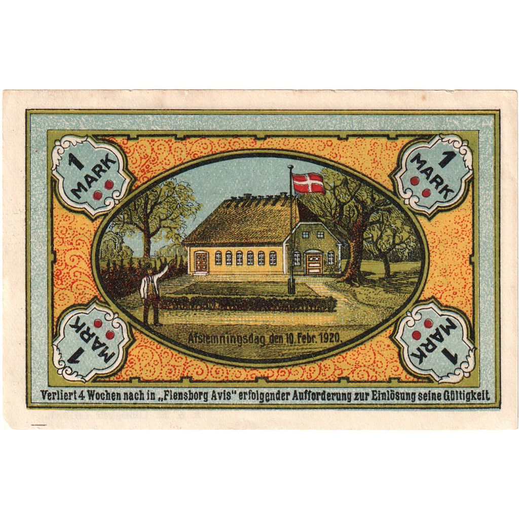 Duitsland, Auenbüll, 1 Mark, 1920-02-10, SPL