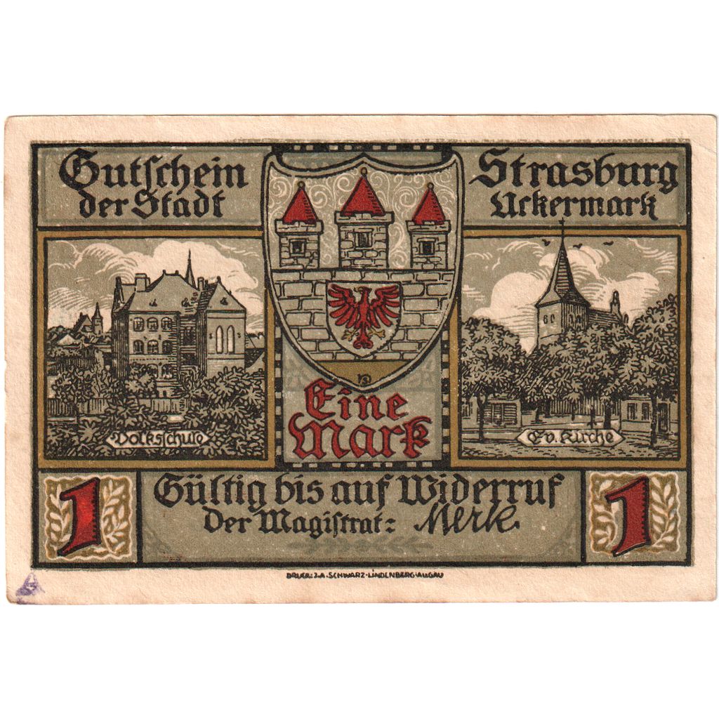 Deutschland, Strasburg, 1 Mark, SS