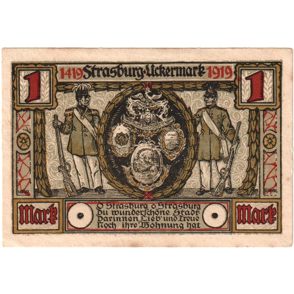 Deutschland, Strasburg, 1 Mark, SS