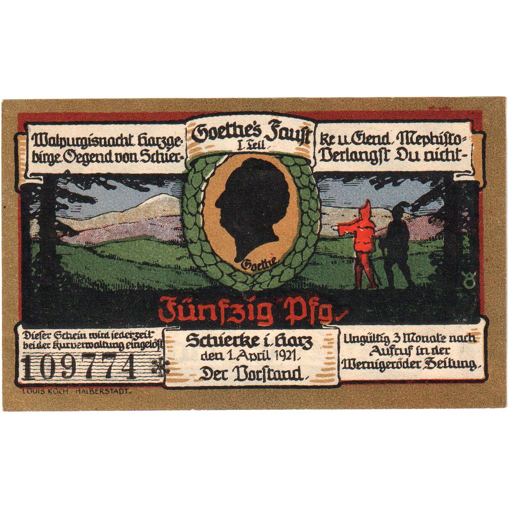 Deutschland, Schierke im Harz, 50 Pfennig, 1921-04-01, UNZ-