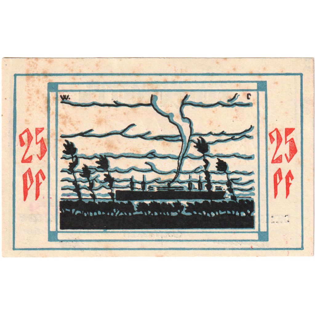 Alemania, Bullenkuhlen, 25 Pfennig, 1921-12-31, MBC