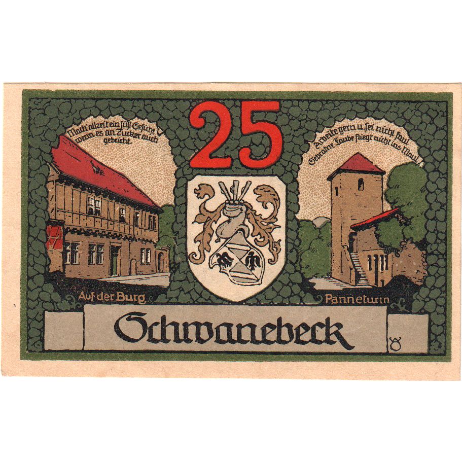 Alemania, Schwanebeck, 25 Pfennig, 1921-04-01, SC