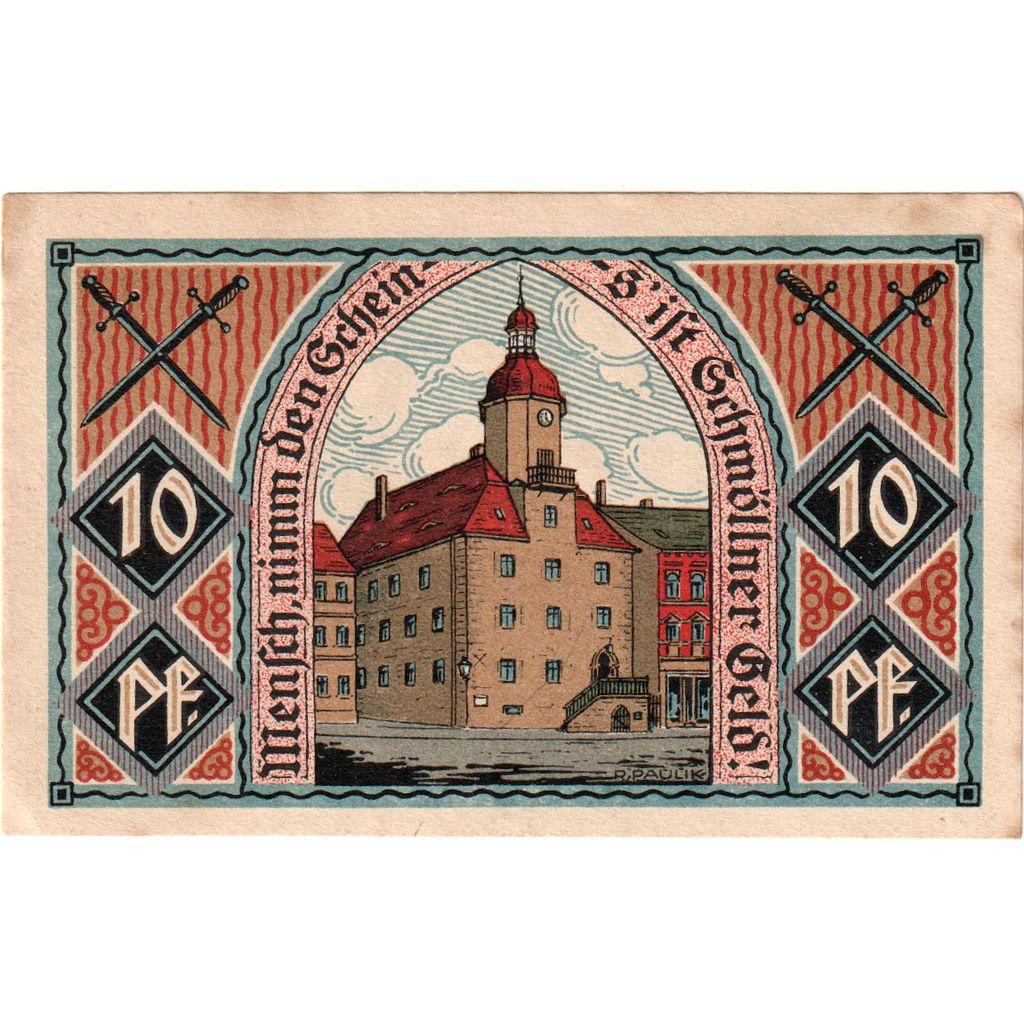 Alemania, Schmolln, 10 Pfennig, MBC