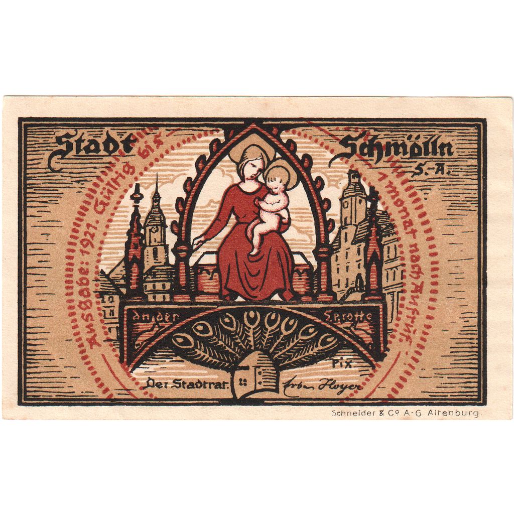 Alemania, Schmolln, 75 Pfennig, SC