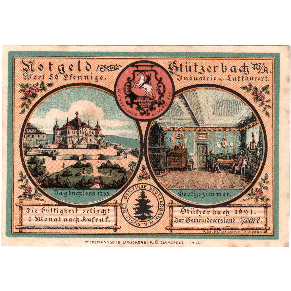 Alemania, Stützerbach, 50 Pfennig, MBC