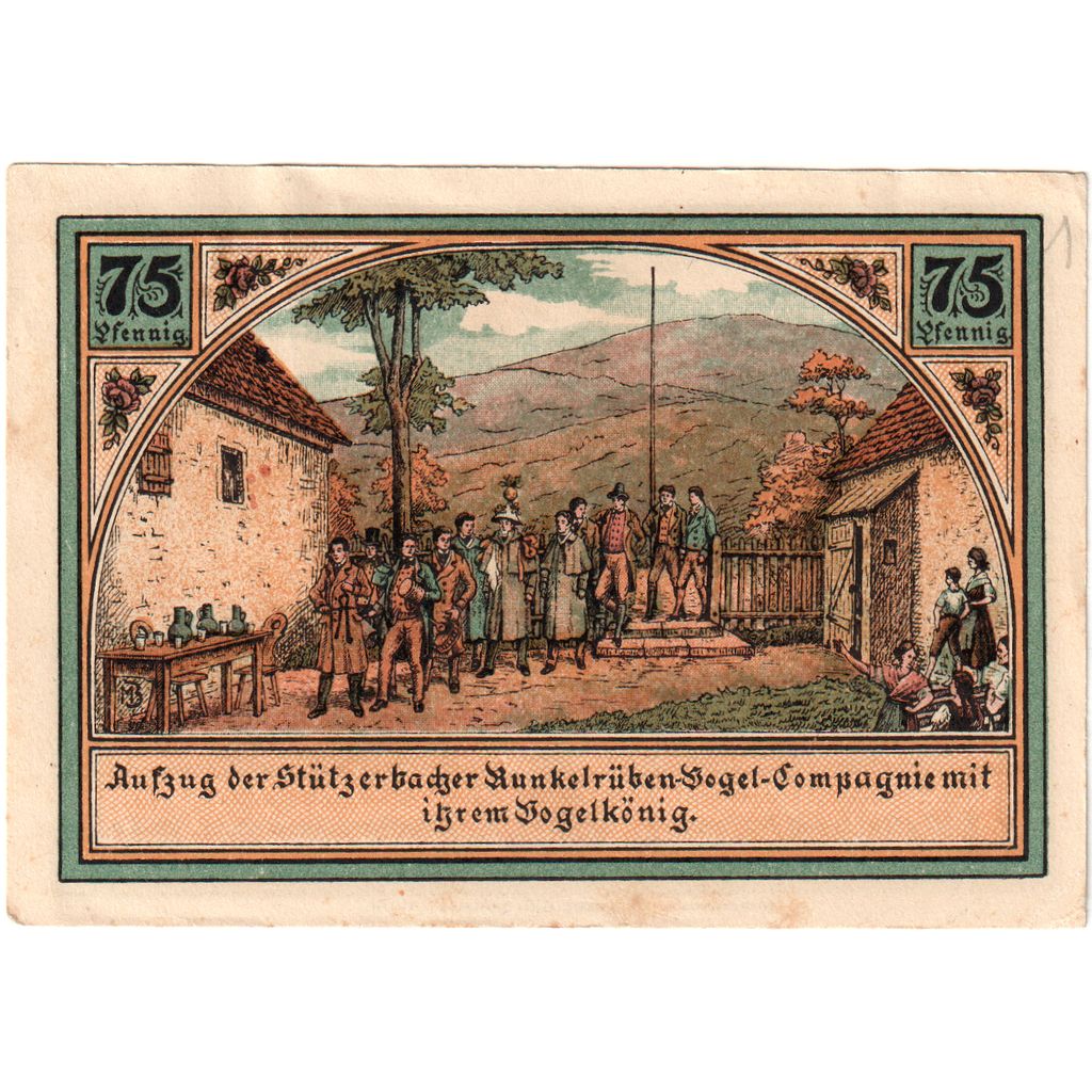 Alemania, Stützerbach, 75 Pfennig, MBC+