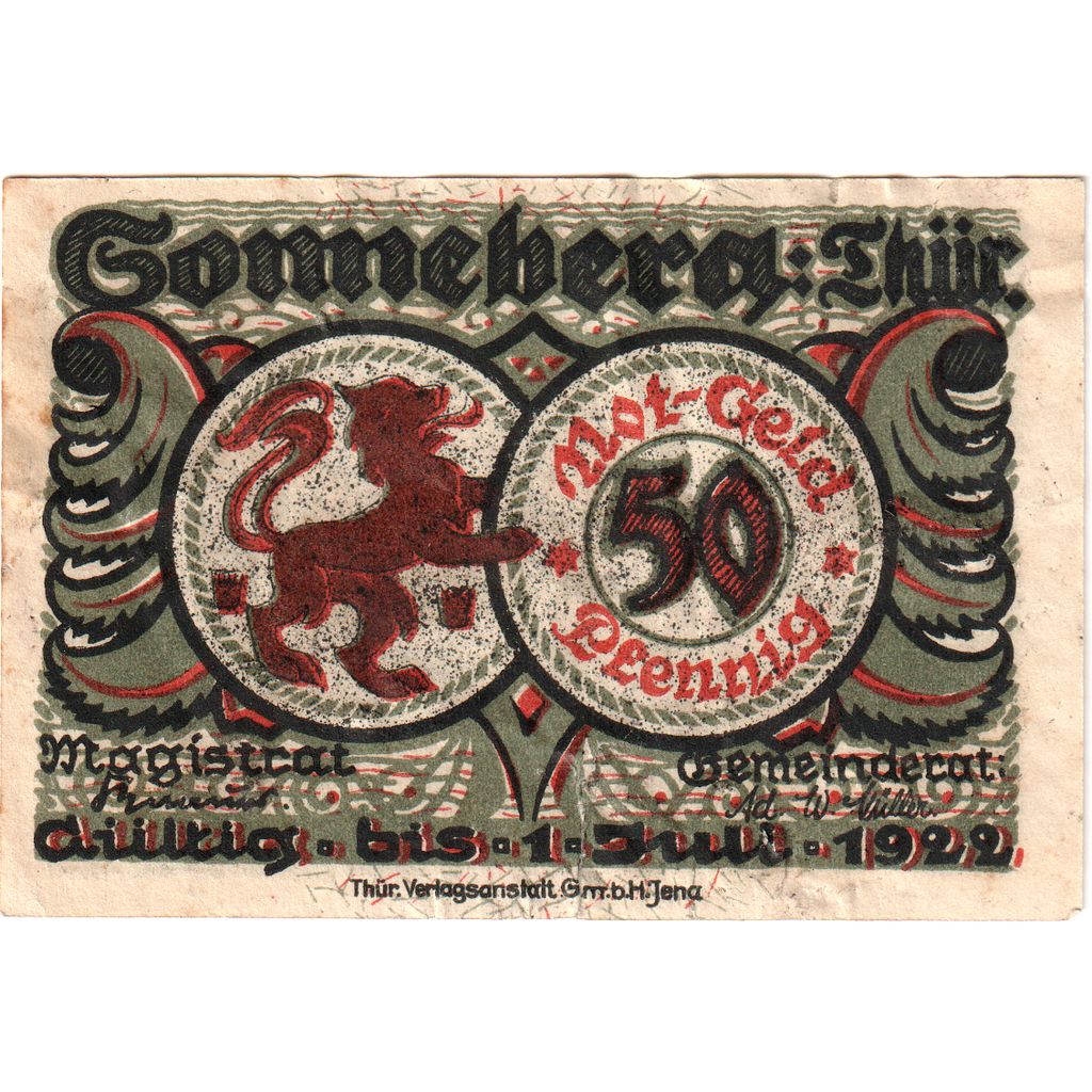 Alemania, Sonneberg, 50 Pfennig, 1922-07-01, MBC+