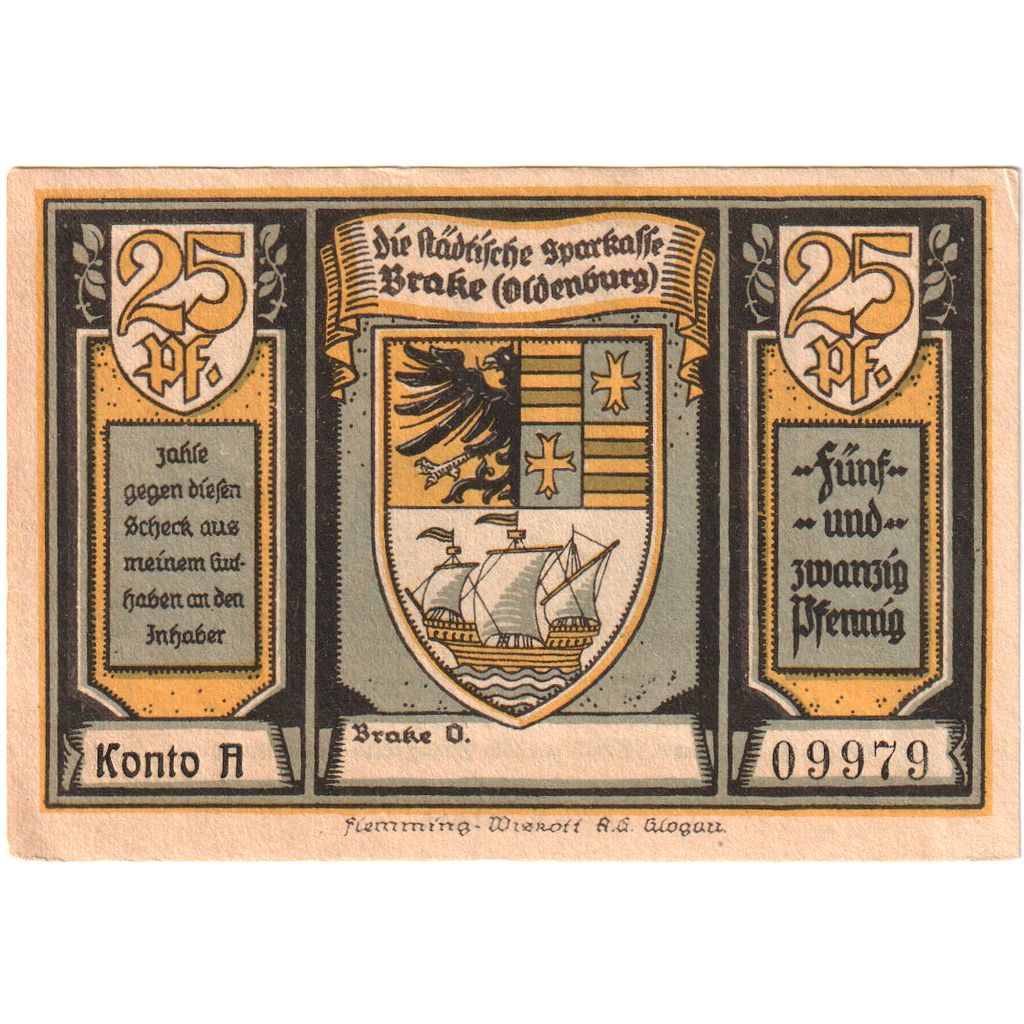 Alemania, Brake, 25 Pfennig, SC